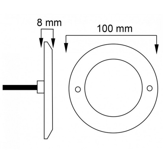 Φωτιστικό πισίνας ρητίνης mini slim 10W